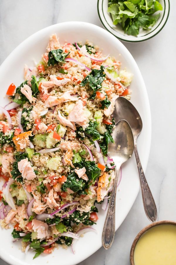 Salmon Quinoa and Kale Salad