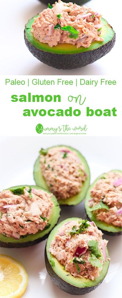 Salmon Salad in Avocado Boats