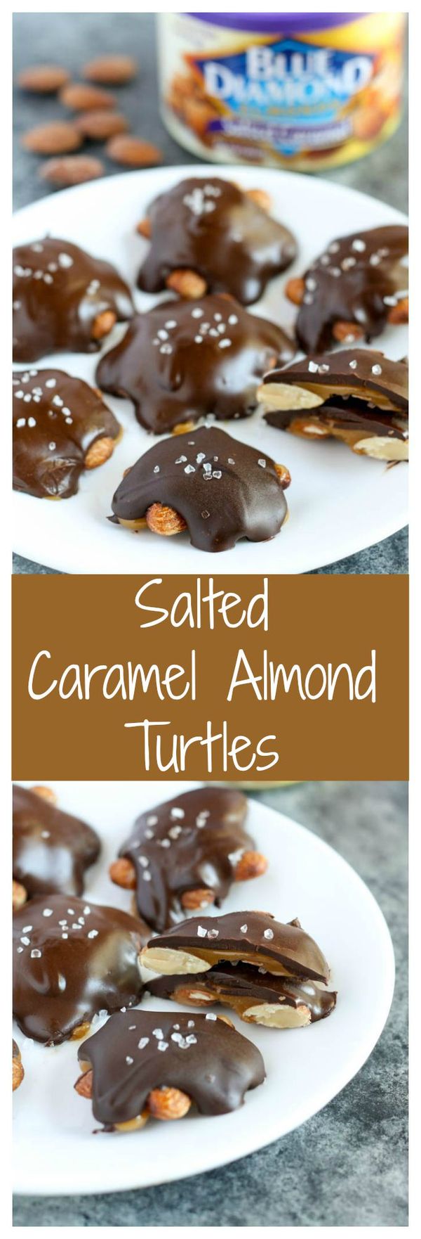 Salted Caramel Almond Turtles