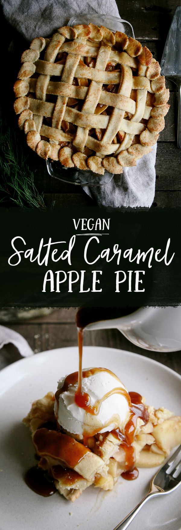 Salted Caramel Apple Pie (Vegan