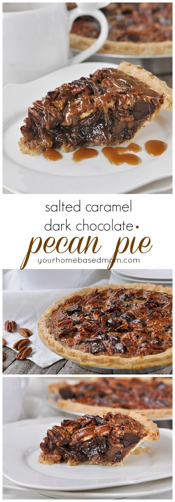 Salted Caramel Dark Chocolate Pecan Pie