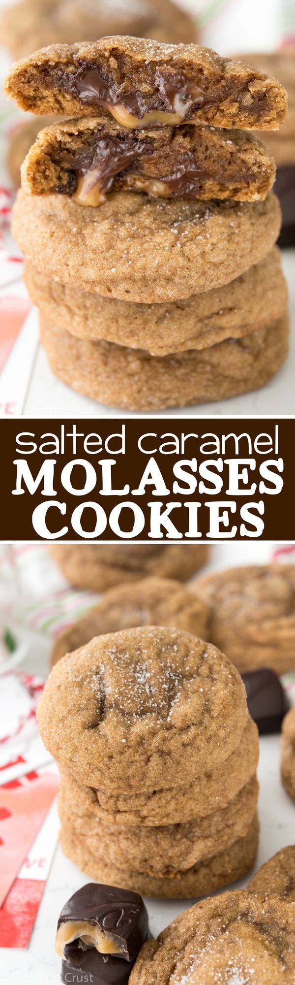 Salted Caramel Molasses Cookies