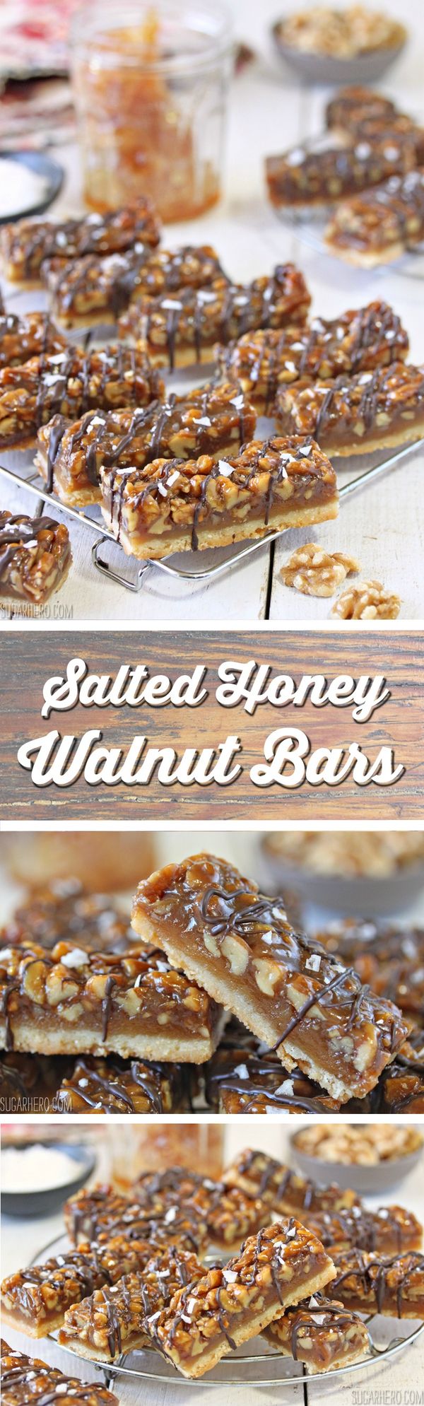 Salted Honey Walnut Bars