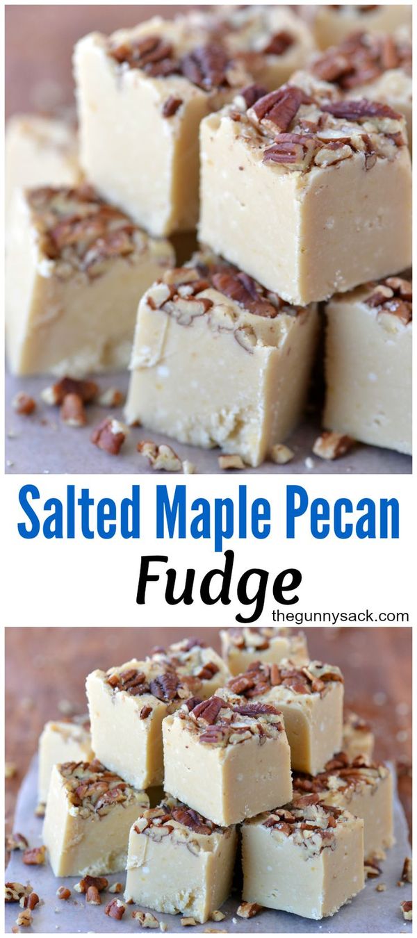 Salted Maple Pecan Fudge