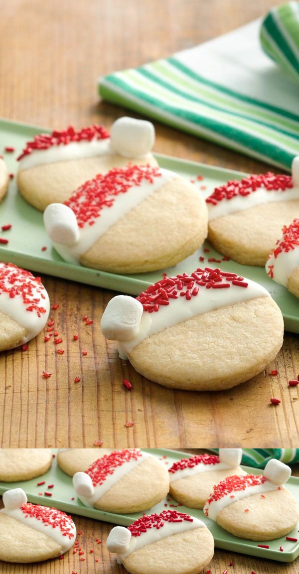 Santa Hat Cookies