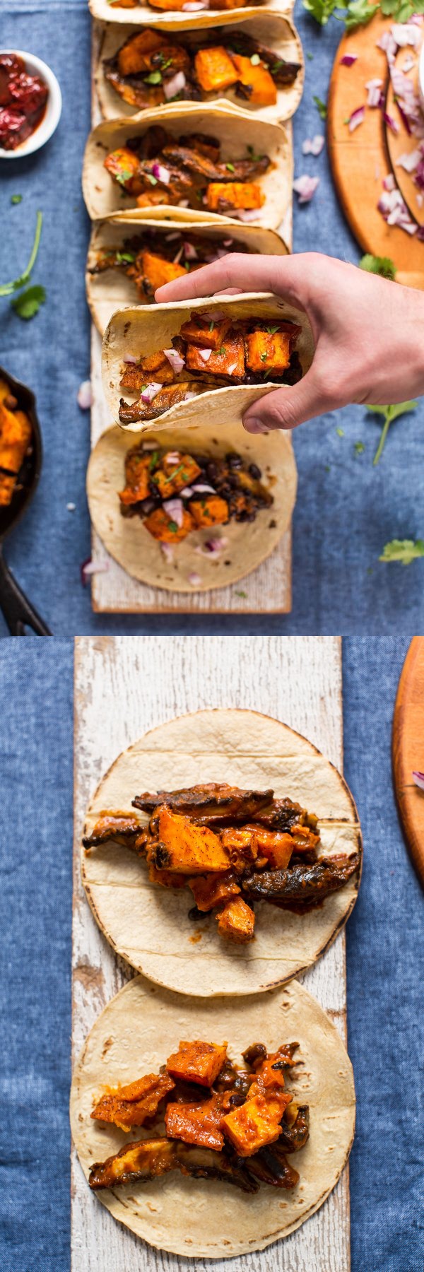 Saucy Portobello & Butternut Squash Tacos