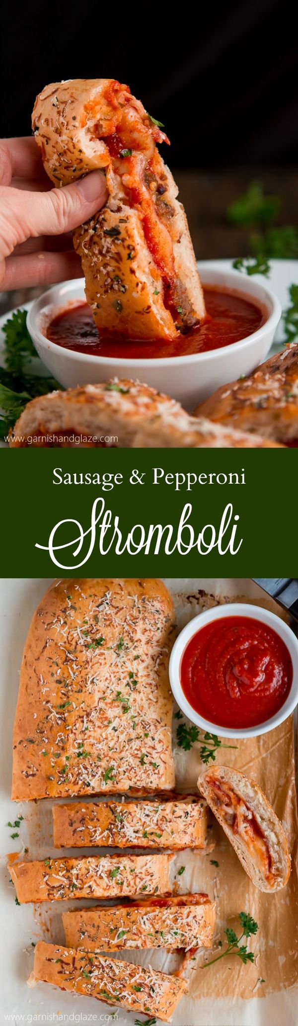 Sausage & Pepperoni Stromboli