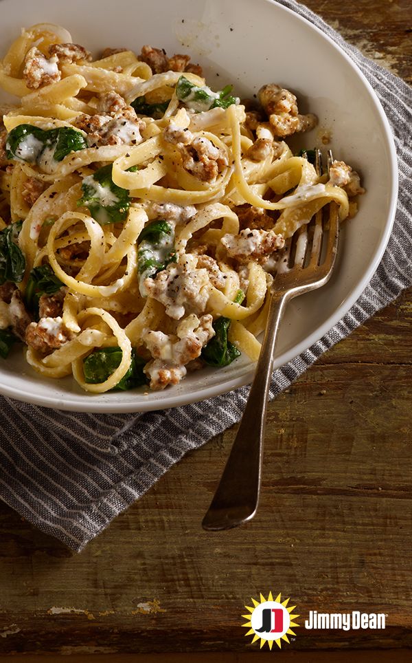 Sausage and Spinach Alfredo