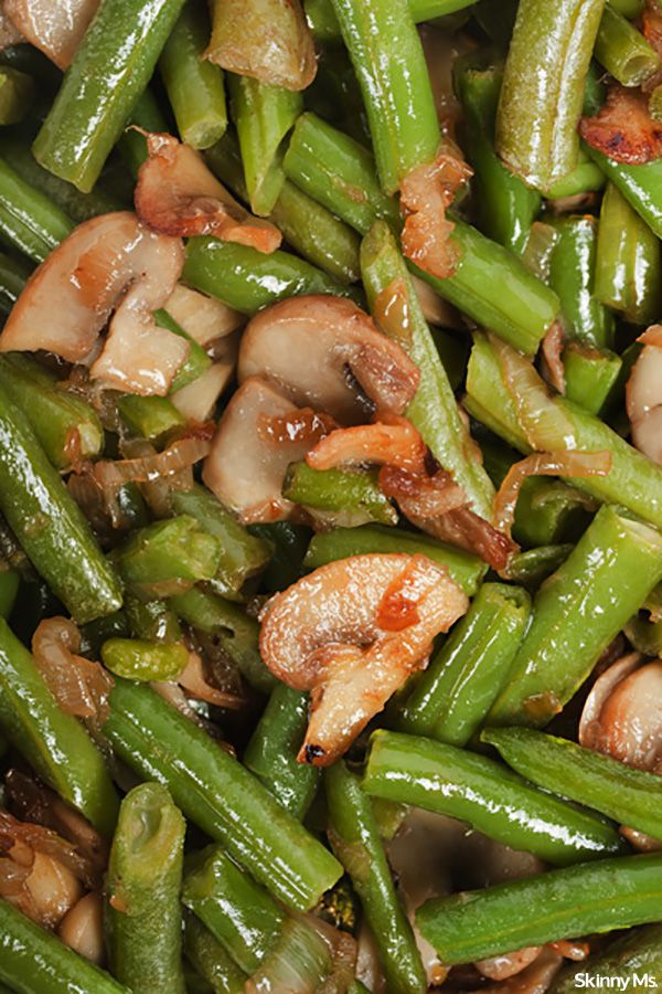 Sauteed Green Beans and Mushrooms