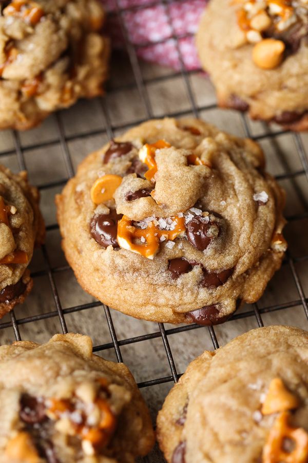 Sea Salt Butterscotch Pretzel Cookies