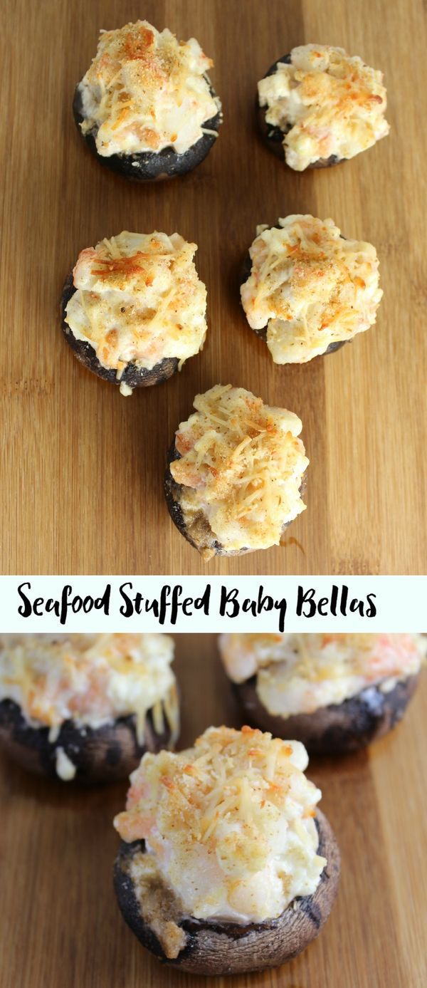 Seafood Stuffed Baby Bellas