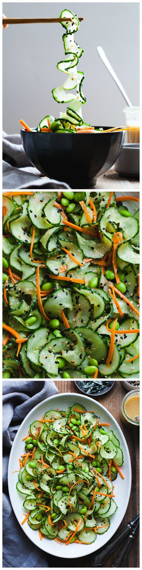 Sesame Ginger Miso Cucumber Salad