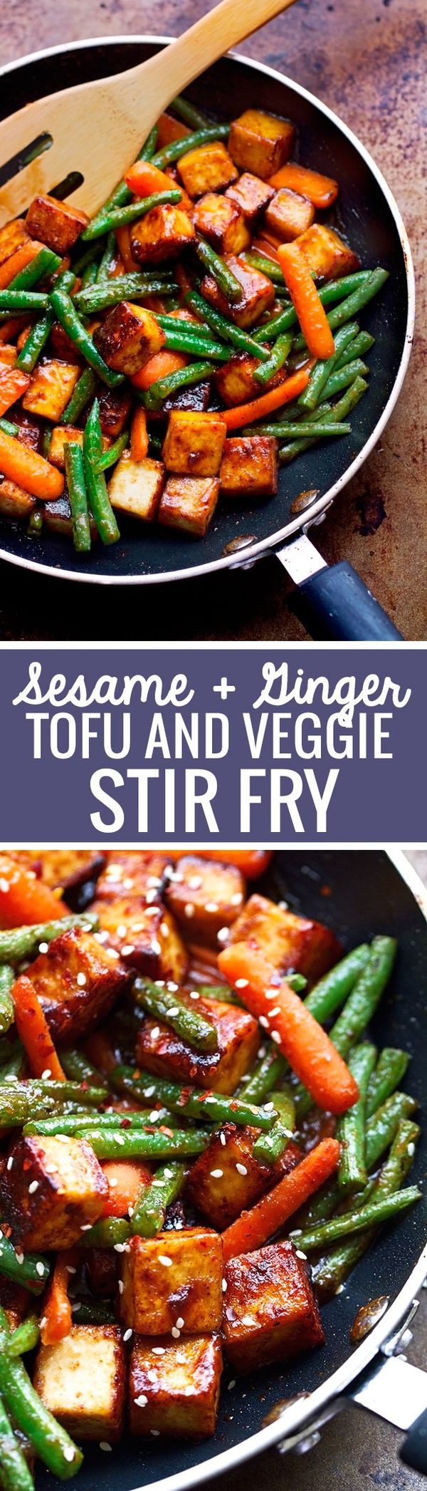 Sesame Ginger Tofu and Veggie Stir Fry