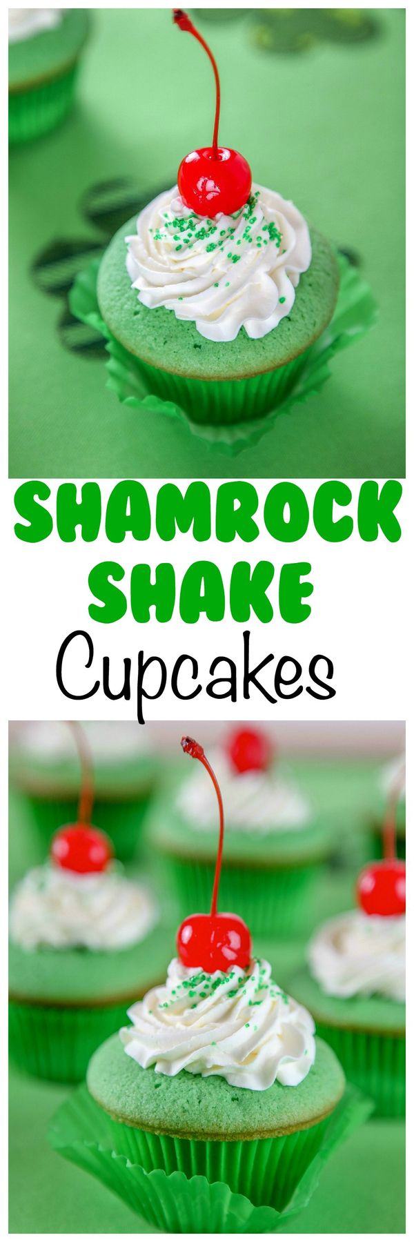 Shamrock Shake Cupcakes