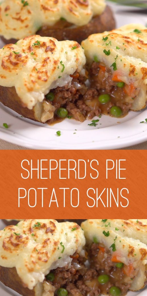 Shepherd’s pie potato skins