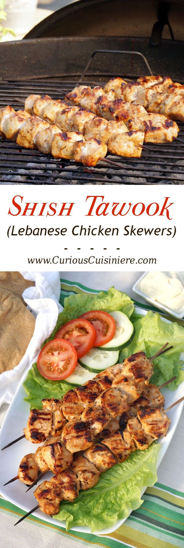 Shish Tawook (Lebanese Chicken Skewers