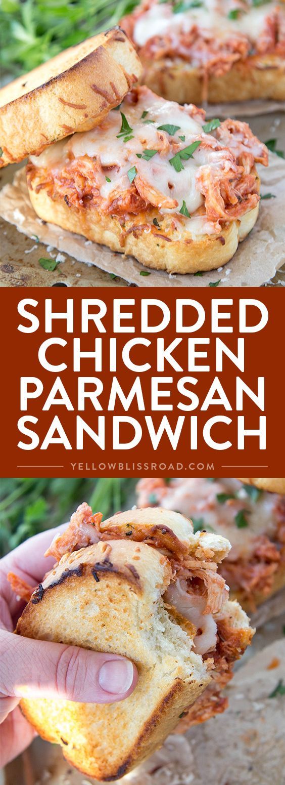 Shredded Chicken Parmesan Sandwich