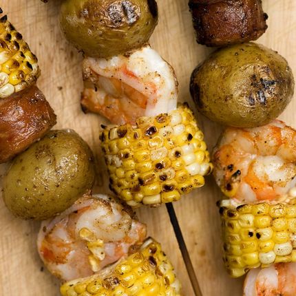 Shrimp and Sausage Kabobs