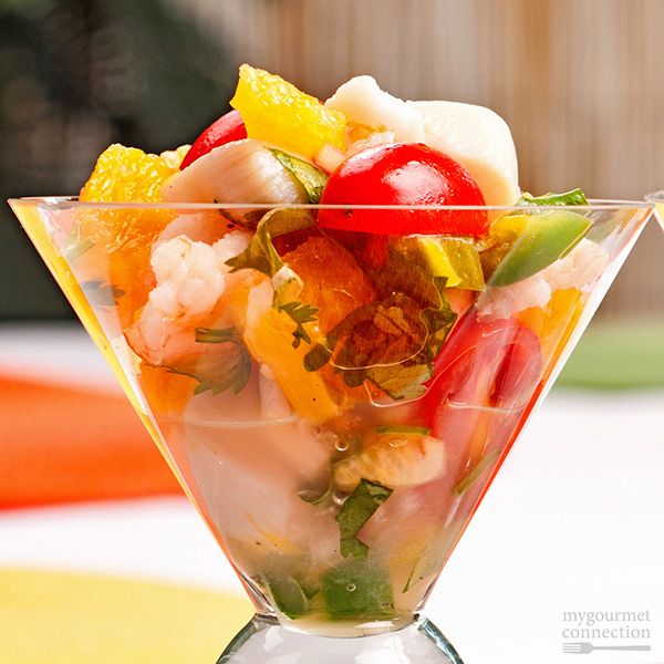 Shrimp and Scallop Ceviche with Tequila