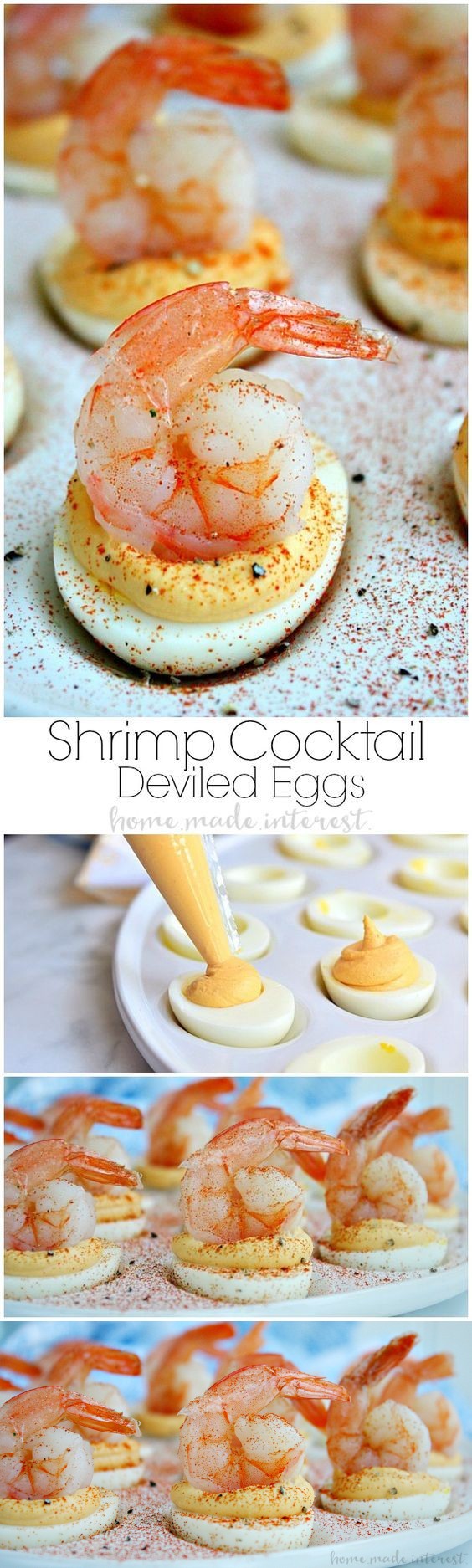 Shrimp Cocktail Deviled Eggs