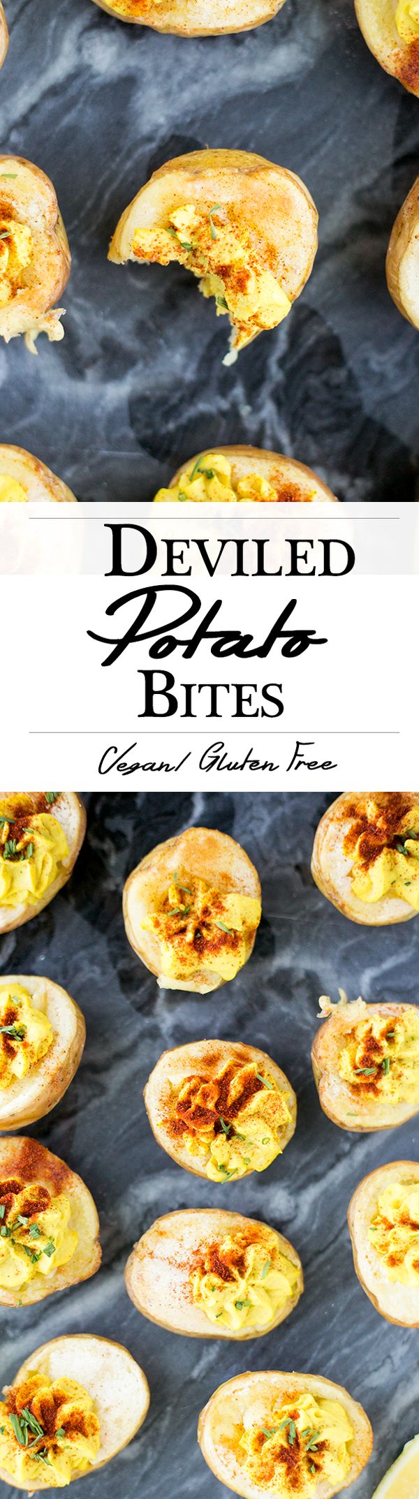 Simple Cheap Ass Vegan Deviled Potato Bites