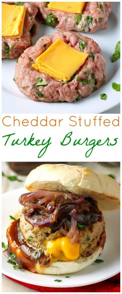 Simple Dinners: Double Cheddar Stuffed BBQ Turkey Burgers