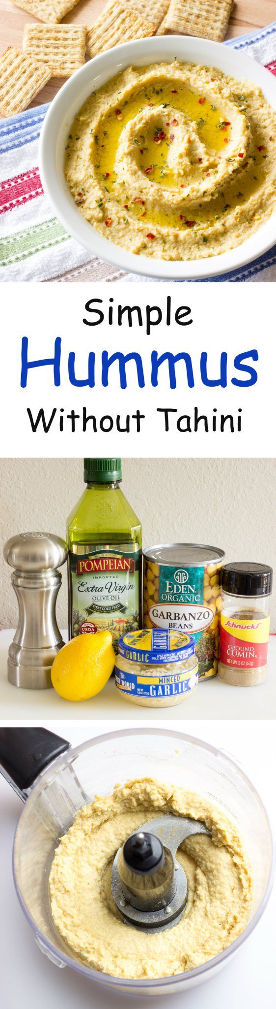 Simple Hummus Without Tahini