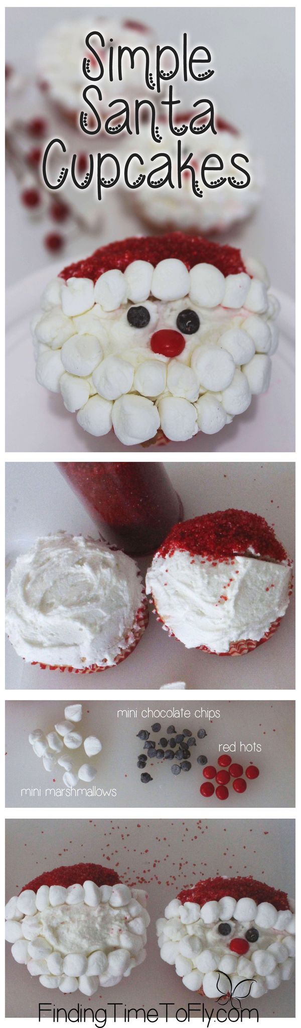 Simple Santa Cupcakes