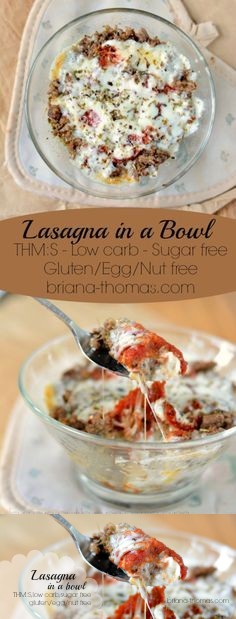 Single-Serve Lasagna in a Bowl