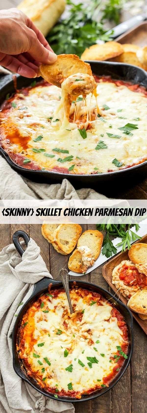 Skillet Chicken Parmesan Dip