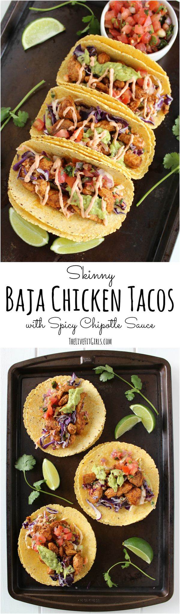 Skinny Baja Chicken Tacos
