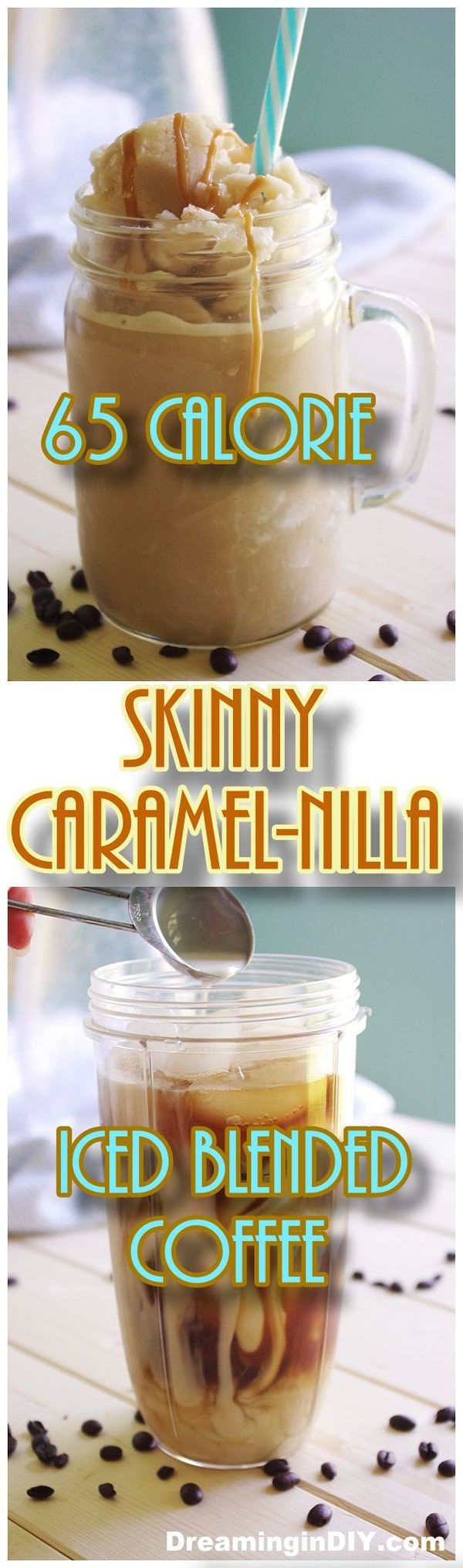 Skinny Caramel-Nilla Blended Iced Coffee Treat