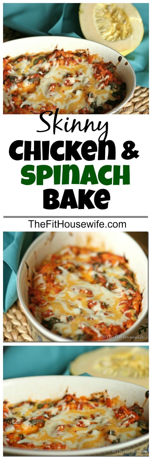 Skinny Chicken and Spinach Bake