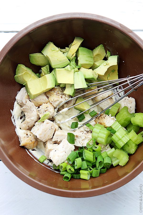 Skinny Chicken Avocado Salad Sandwiches