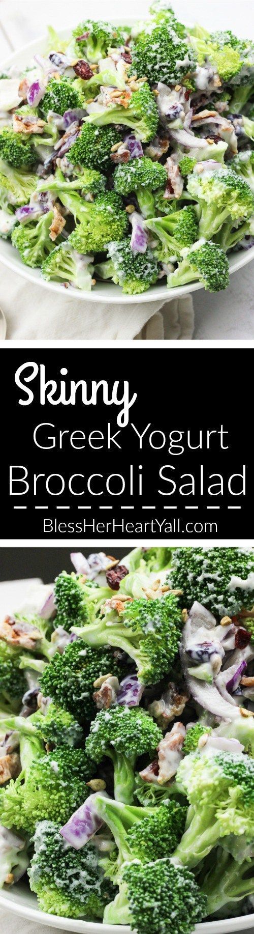 Skinny Greek Yogurt Broccoli Salad