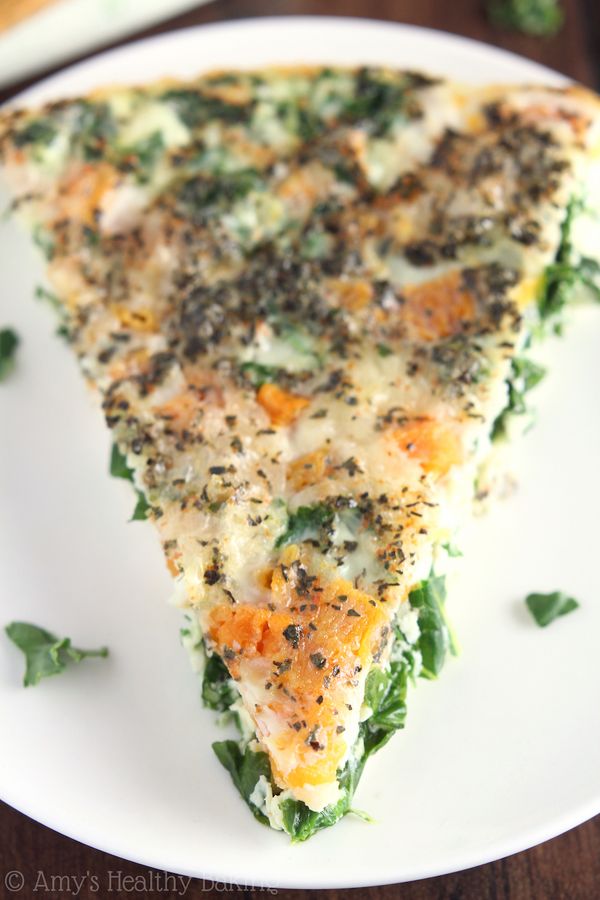 Skinny Kale & Butternut Squash Quiche