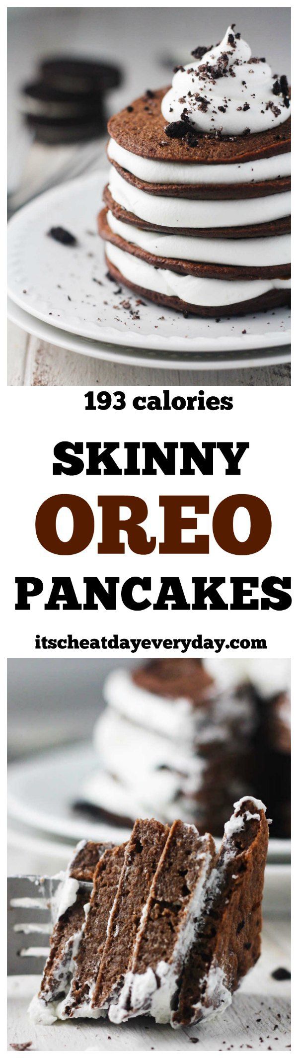 Skinny Oreo Pancakes