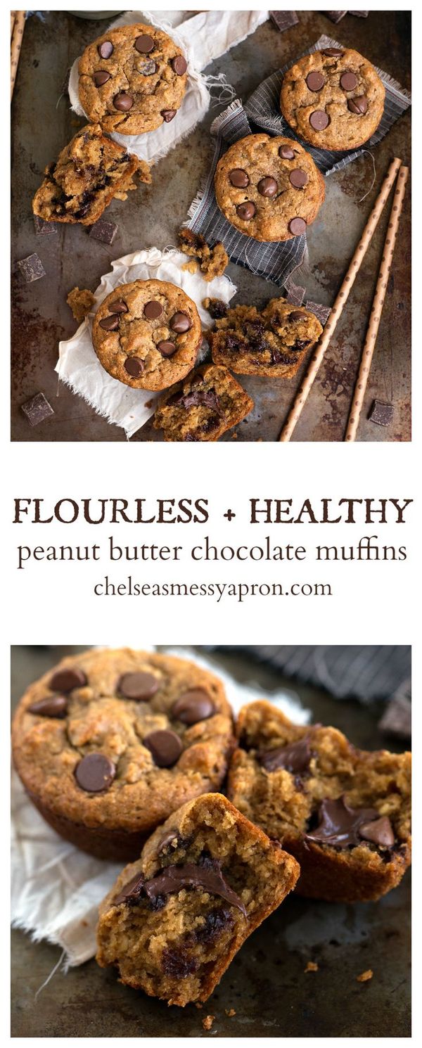 (Skinny Peanut Butter, Chocolate, and Banana Muffins