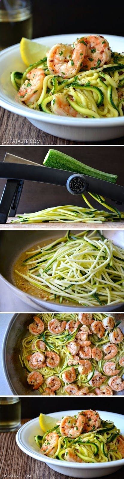 Skinny Shrimp Scampi with Zucchini Noodles