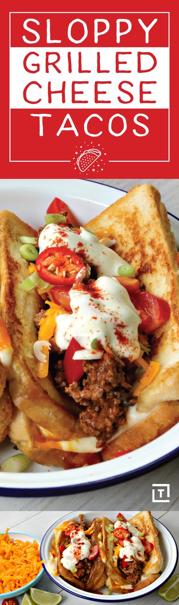 Sloppy Grilled Cheese Taco