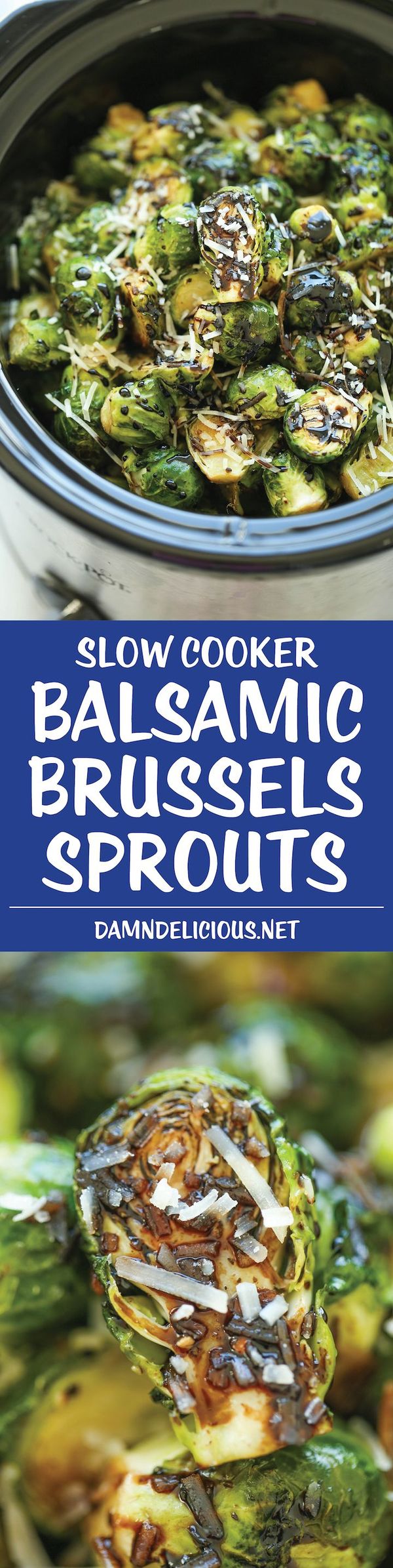 Slow Cooker Balsamic Brussels Sprouts