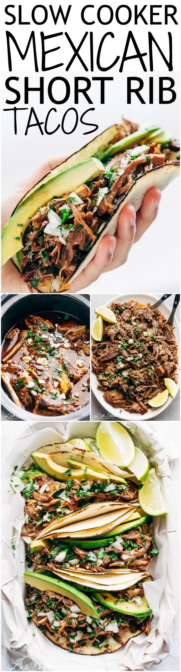 Slow Cooker Barbacoa Short Rib Tacos