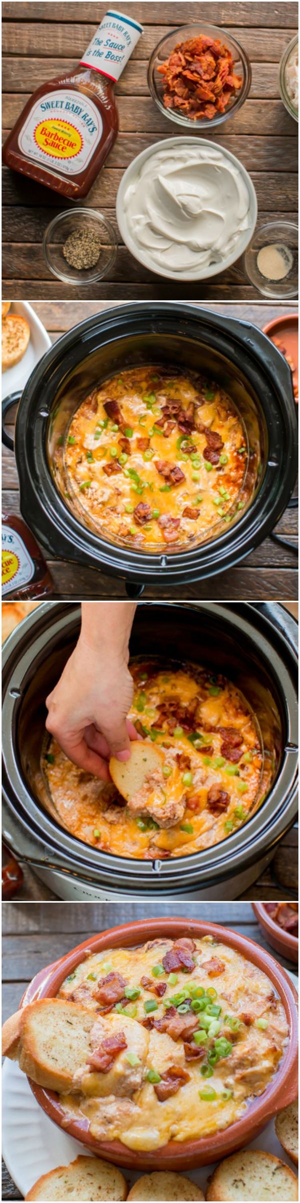 Slow Cooker Barbecue Bacon Chicken Dip