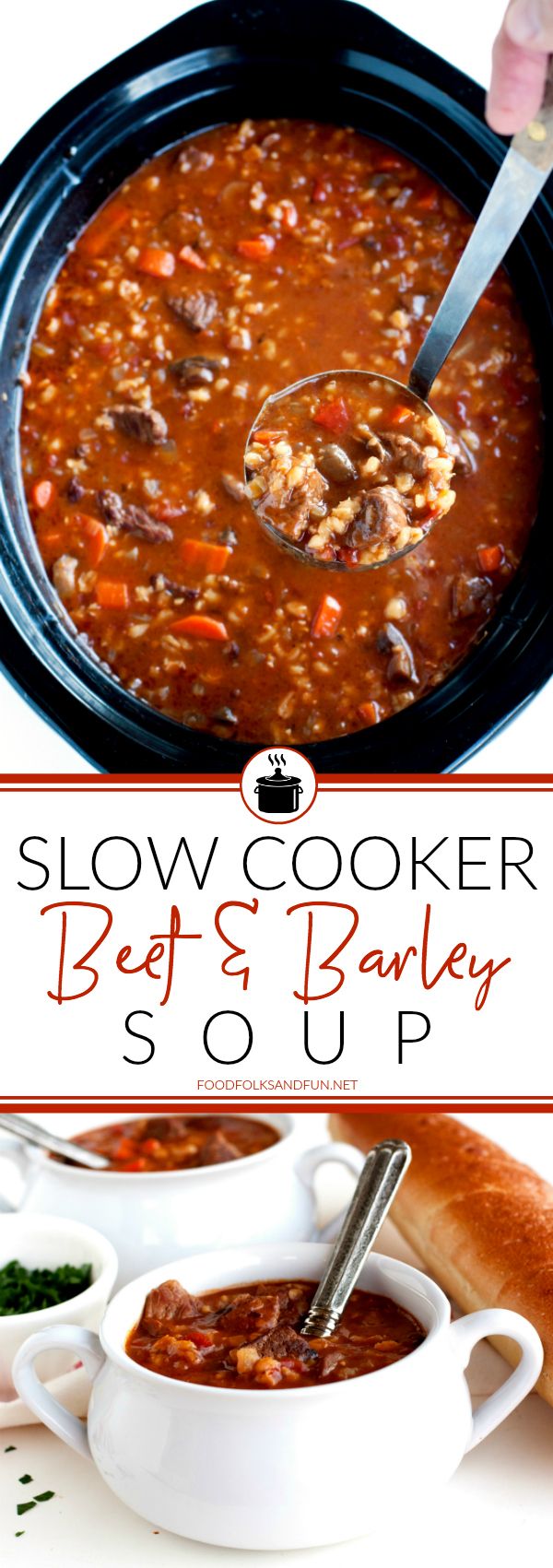 Slow Cooker Beef and Barley Soup