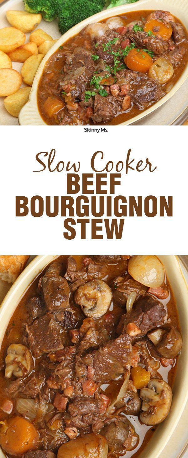 Slow Cooker Beef Bourguignon Stew