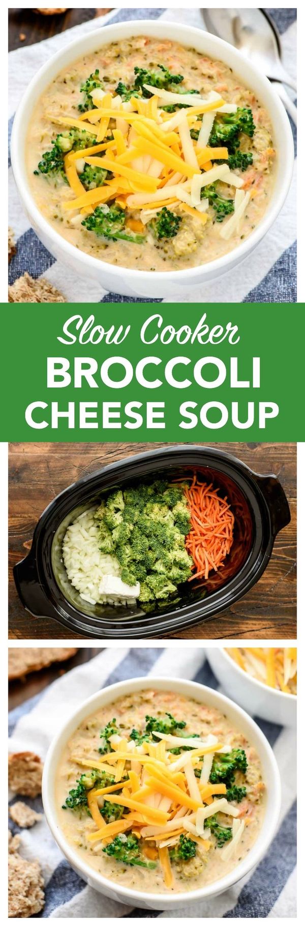 Slow Cooker Broccoli and Cheese Soup