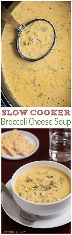 Slow Cooker Broccoli Cheese Soup