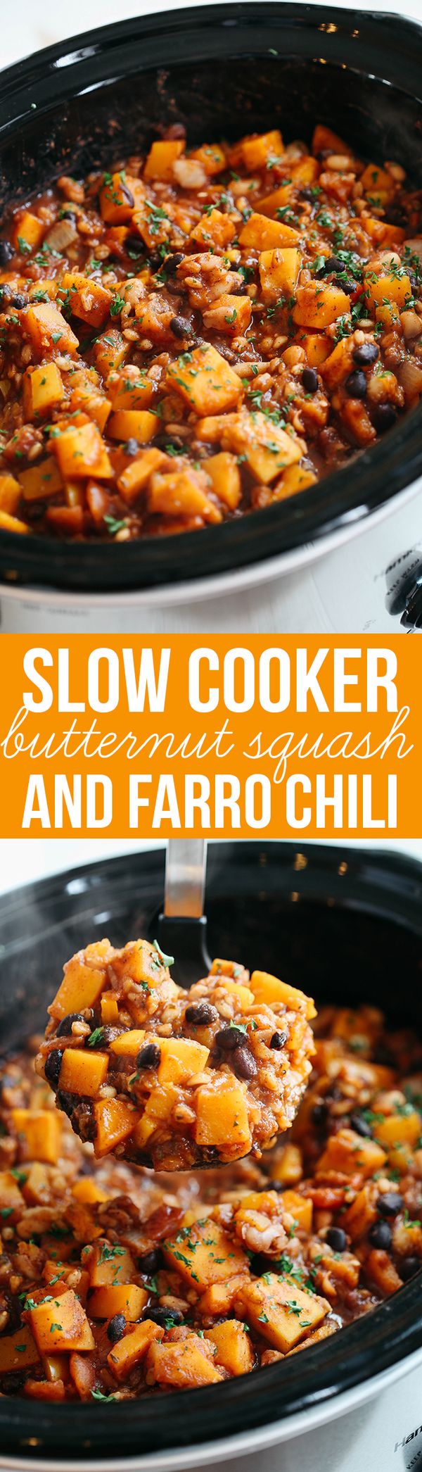 Slow Cooker Butternut Squash and Farro Chili