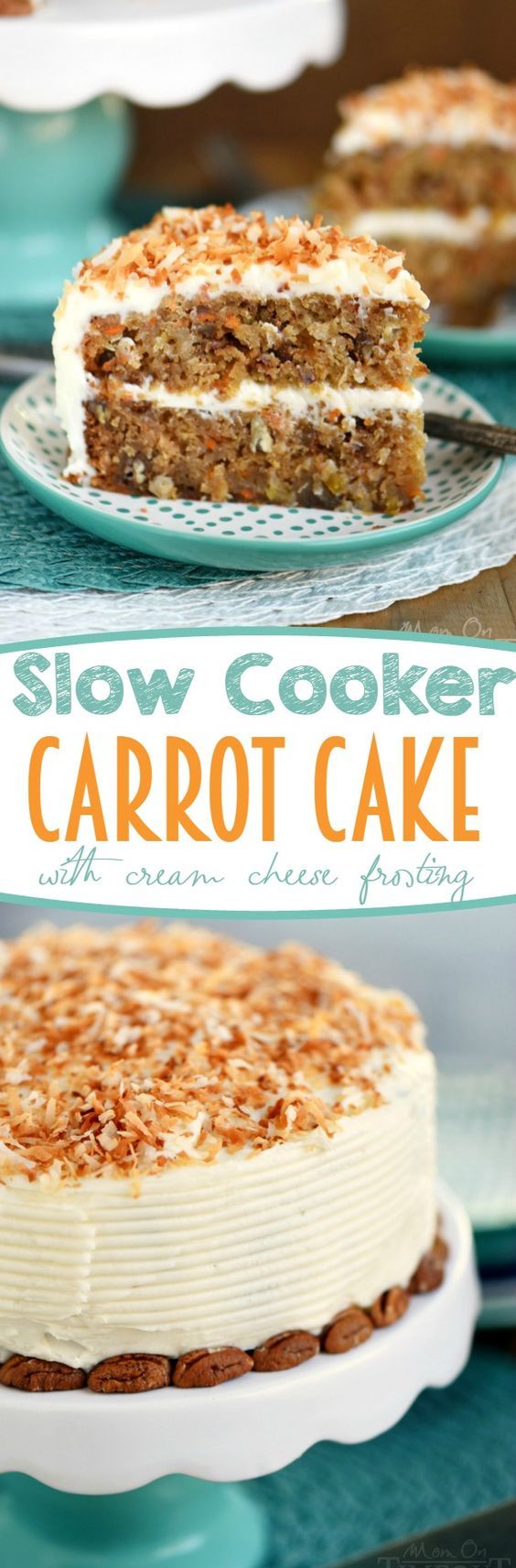 Slow Cooker Carrot Cake with Cream Cheese Frosting