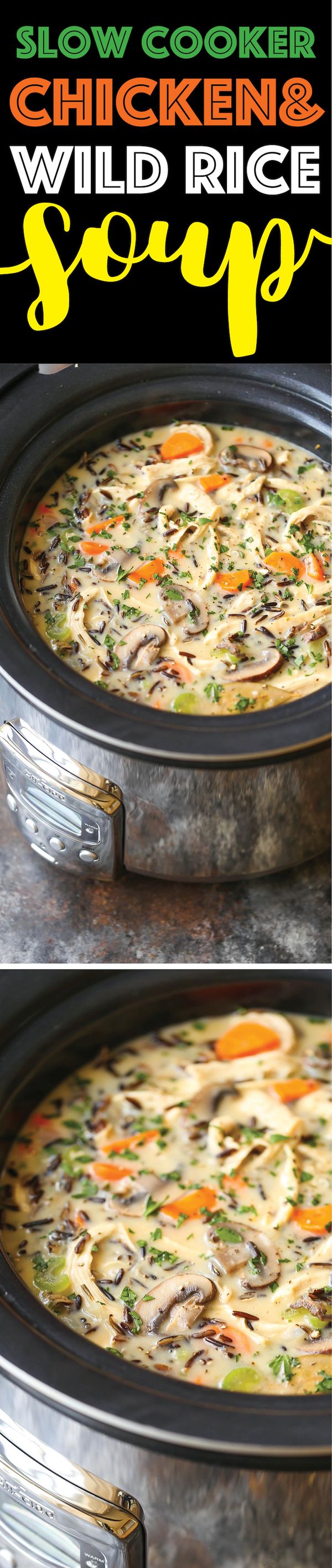 Slow Cooker Chicken and Wild Rice Soup